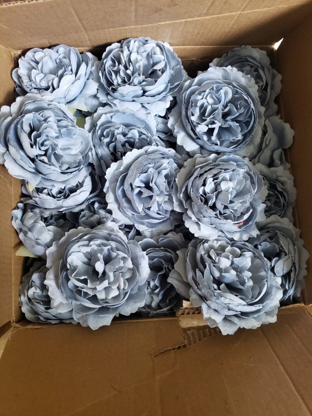 Dusty Blue Artificial Flowers for Home Decor Wedding Party DIY Crafts